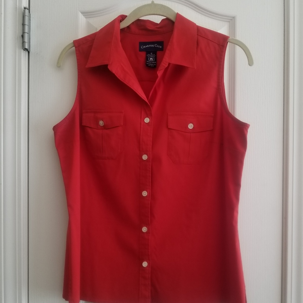 Coral blouse